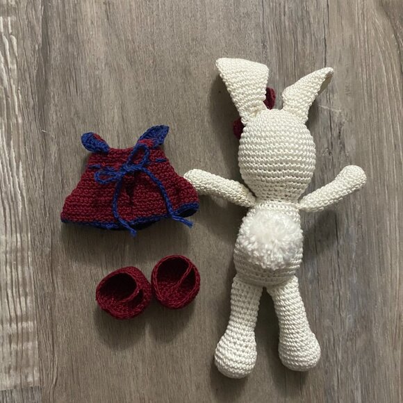 One-of-a-Kind Stuffed Amigurumi animals with clothes buy as a set or separately - Picture 5 of 7